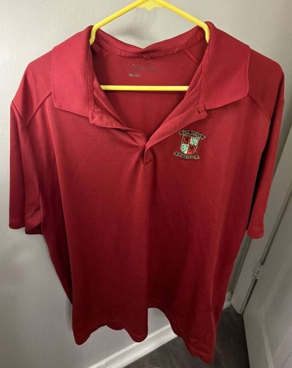 Nike Golf St Ives Country Club 25 Years Polo Mens 2XL Crimson Red Dri-FIT